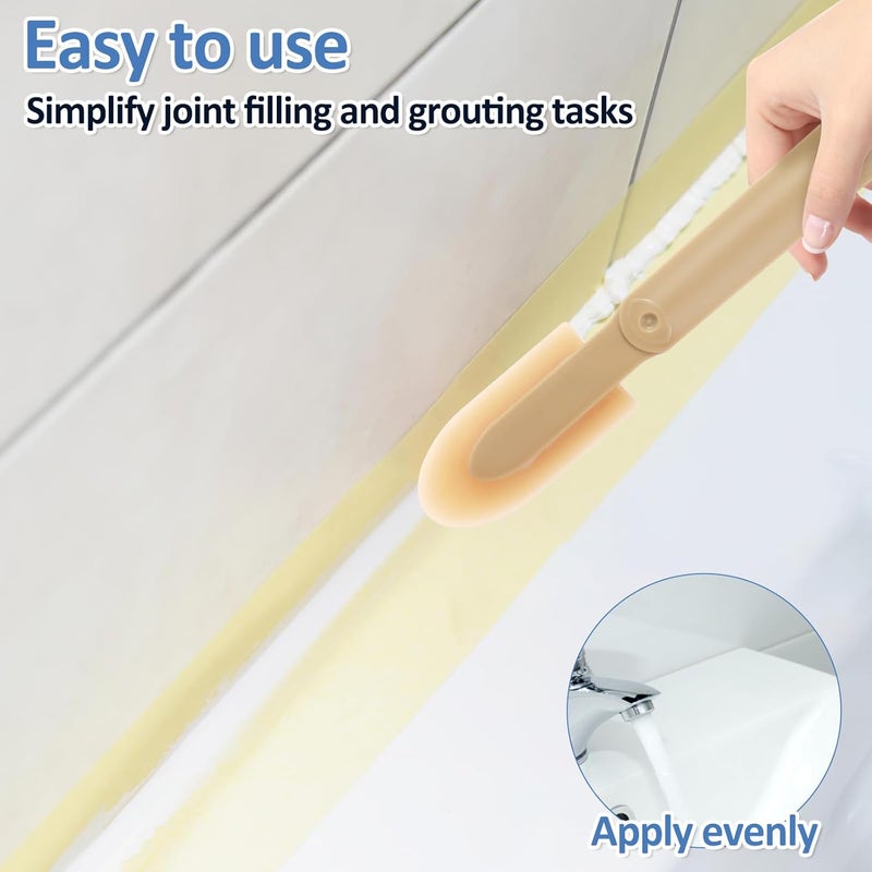 OKYMOTOR 8Pcs Caulking Silicone Sealant Finishing Tool, 4 Sizes Rubber Caulking Tool Set, Multifunctional Caulking Remover/Smoothing Tool Applicator for Tiles Brick Kitchen Bathroom - Image 3